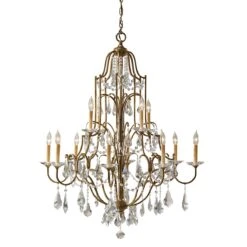 Feiss FE/VALENTINA12 Valentina Oxidized Bronze 12 Light Multi-Tier Chandelier Light