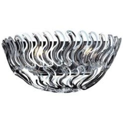 Firstlight 8132CH EVE Modern Polished Chrome With Glass 2 Lt Wall Light