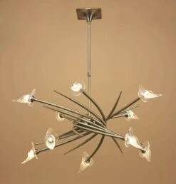 Mantra M0312AB Flavia Pendant Up-Down Round 10 Light G9, Antiques Brass