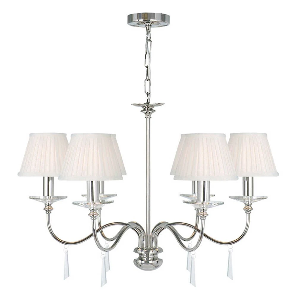 Elstead FP6 POL NICKEL Finsbury Park 6lt Chandelier Polished Nickel 3 Elstead FP6 POL NICKEL Finsbury Park 6lt Chandelier Polished Nickel