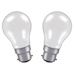 2x Philips 60W 240V Bayonet Cap BC B22 Dimmable GLS Pearl Light Bulbs