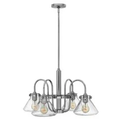 Hinkley HK/CONGRES4/A CM Congress Clear Glass Chandelier Chrome