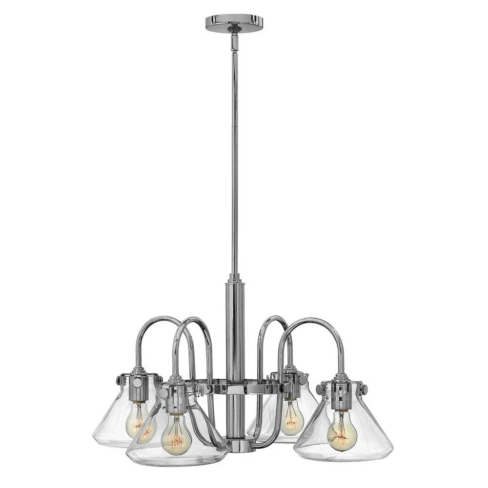 Hinkley HK/CONGRES4/A CM Congress Clear Glass Chandelier Chrome 3 Hinkley HK/CONGRES4/A CM Congress Clear Glass Chandelier Chrome