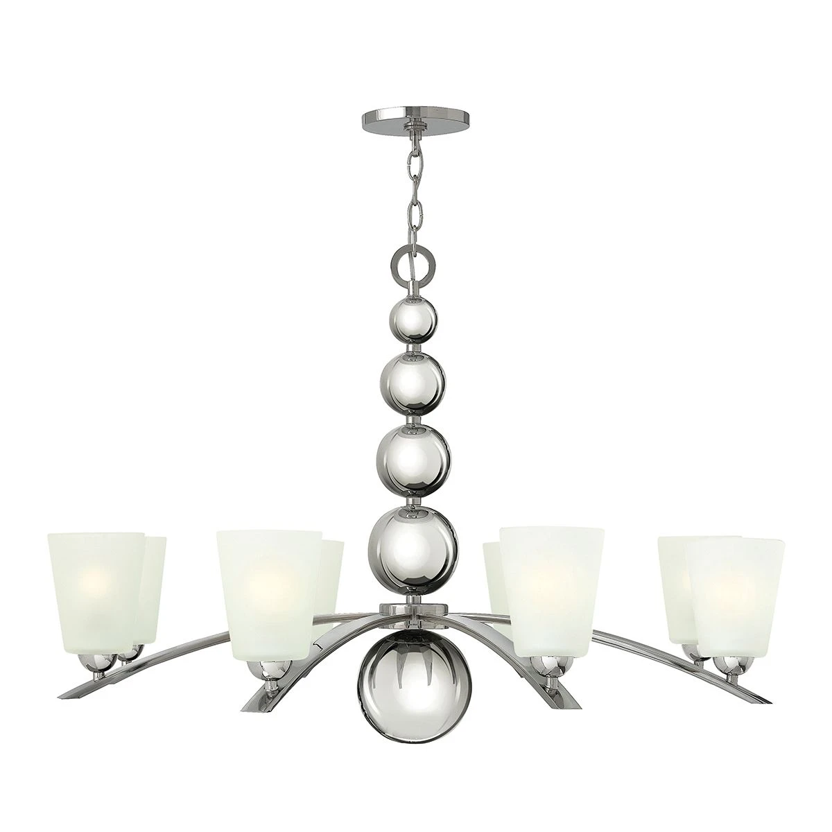 Hinkley HK/ZELDA8 PN Zelda 8lt Chandelier Polished Nickel 3 Hinkley HK/ZELDA8 PN Zelda 8lt Chandelier Polished Nickel