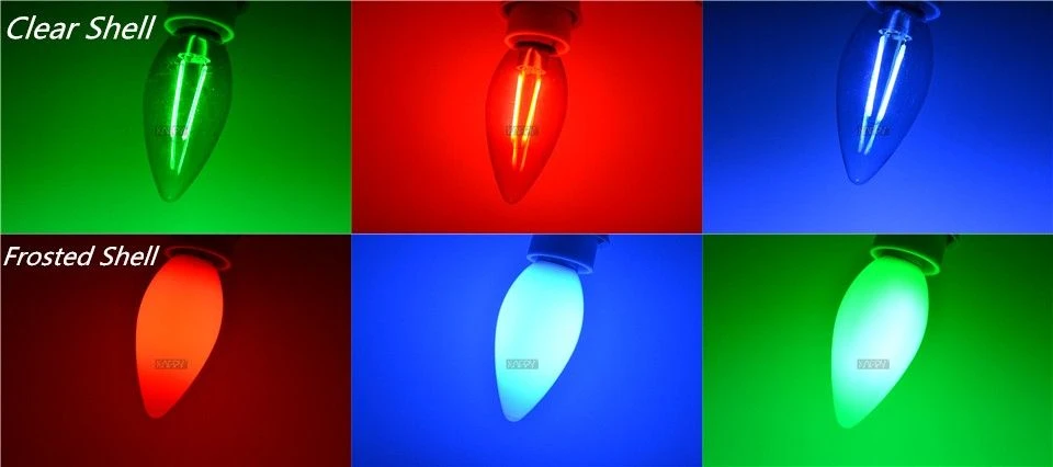 LED Filament Energy Saving SES E14 240v Opaque Green Candle Lamp 4 LED Filament Energy Saving SES E14 240v Opaque Green Candle Lamp - Image 2