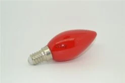 LED Filament Energy Saving SES E14 240v Red Opaque Candle Lamp