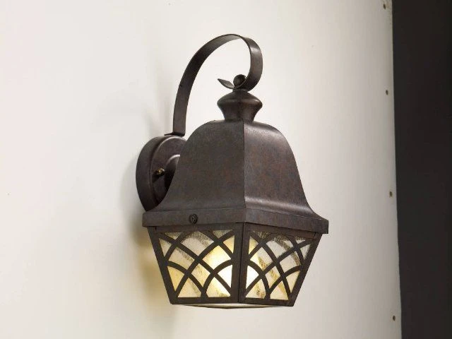 DAR Wexford 1 Light Lattice Lantern Bronze Outdoor Wall Light 4 DAR Wexford 1 Light Lattice Lantern Bronze Outdoor Wall Light - Image 2