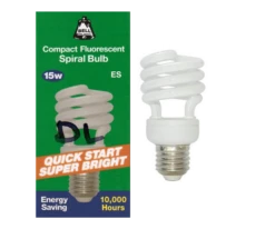 BELL 04938 Energy Saver 15W = 75W ES E27 Spiral CFL Daylight 865