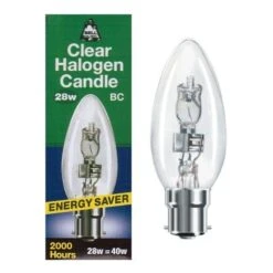 BELL 05200 28W 240V BC B22 Energy Saver Halogen Candle Equiv. To 37W