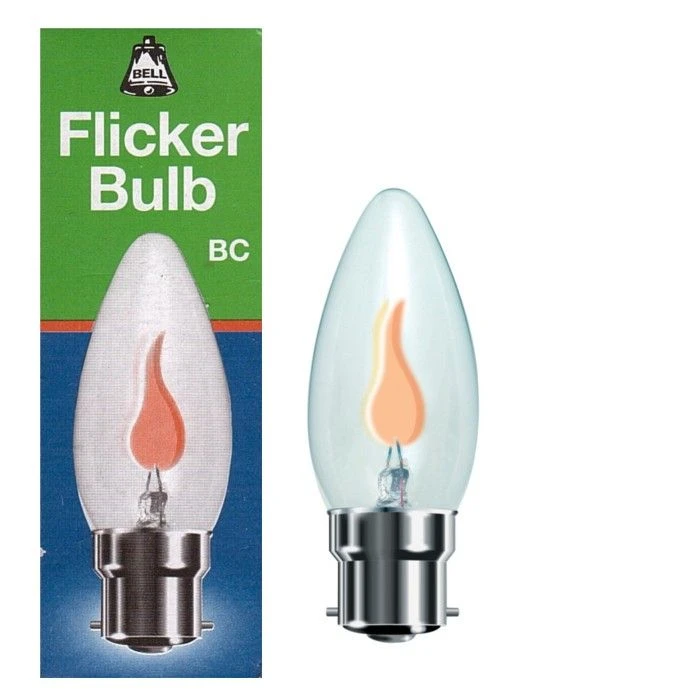 Bell 00444 - Bayonet BC B22 Flame Effect Flicker Candle Bulb 3 Bell 00444 - Bayonet BC B22 Flame Effect Flicker Candle Bulb