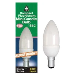 BELL 00736 11W 240V SBC B15 Compact Fluorescent Candle Bulb, Warm White