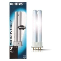 Philips Master PL-S 7W 4 Pin Plug In Fluorescent Warm White 827