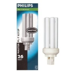 Philips PL-T 26W GX24d-3 Warm White 2,700K 2 Pin Plug-in Fluorescent