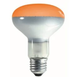 Crompton R80 ES E27 240V 60 Watt Amber 80mm Reflector Lamp