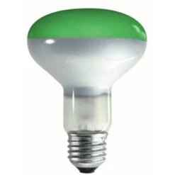 Crompton R80 ES E27 240V 60W 80mm Green Reflector Lamp