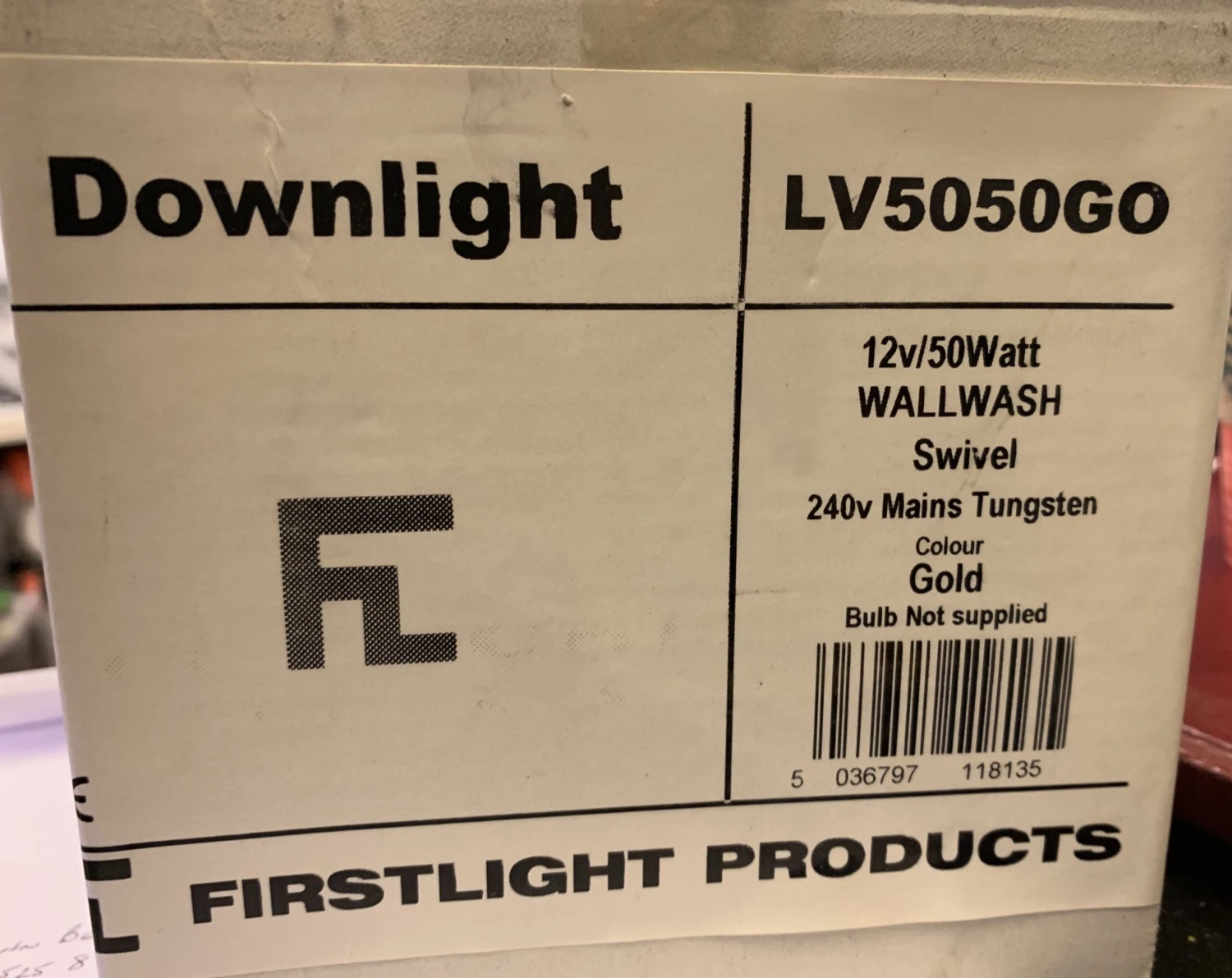 Firstlight LV5050GO Wall Wash Swivel Downlight In Polished Brass 12v Low Voltage 7 Firstlight LV5050GO Wall Wash Swivel Downlight In Polished Brass 12v Low Voltage - Image 5