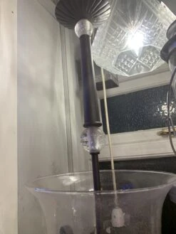 EGLO Antique Bronze 3 Light Hanging Lantern With Clear Seeded Glass -Philips Shop i i m img 0287 1