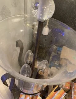 EGLO Antique Bronze 3 Light Hanging Lantern With Clear Seeded Glass -Philips Shop i i m img 0290 1