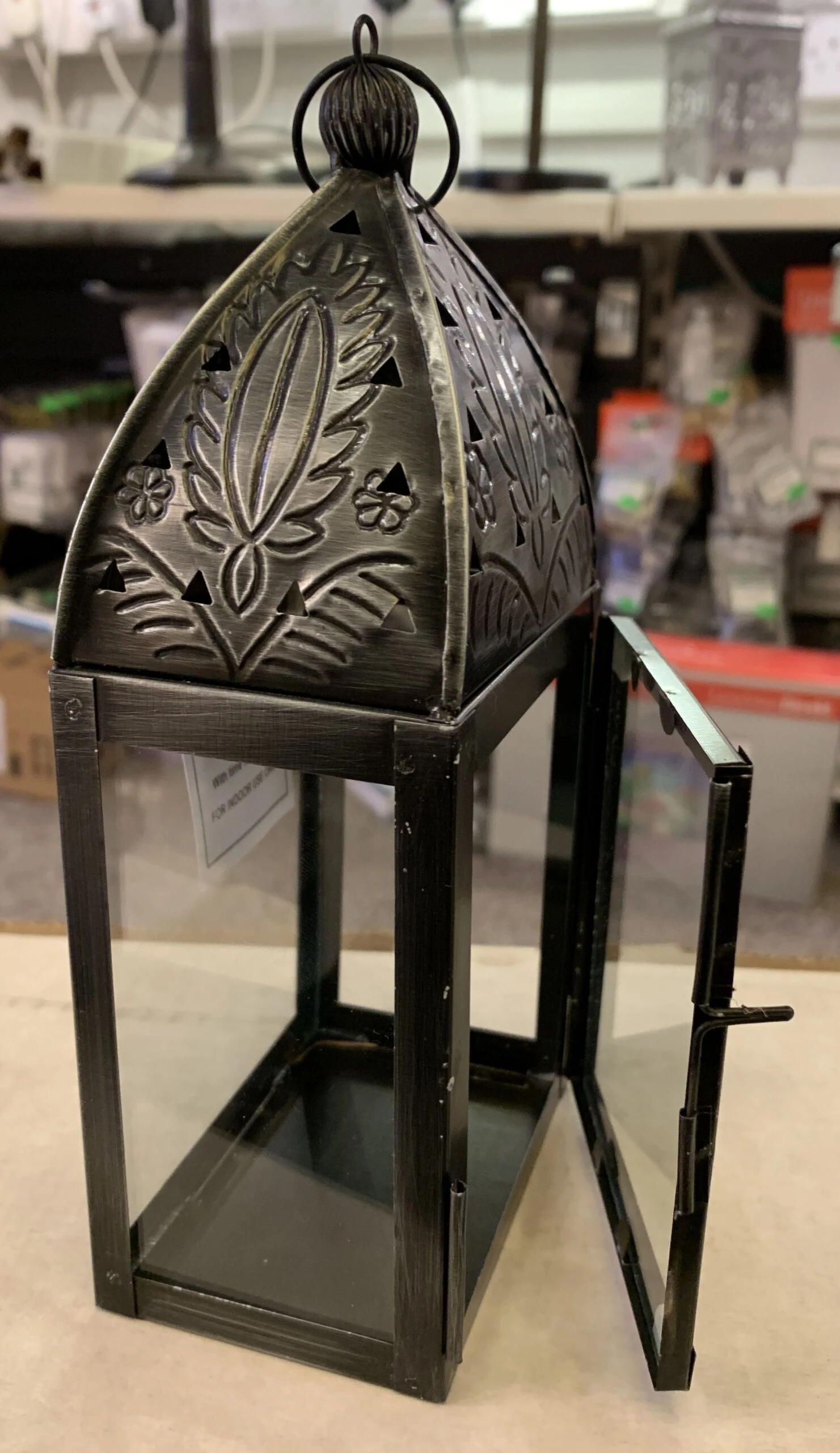 NON Electrical Zinc Metal Standing/hanging Lantern For Tealight Candles 4 NON Electrical Zinc Metal Standing/hanging Lantern For Tealight Candles - Image 2