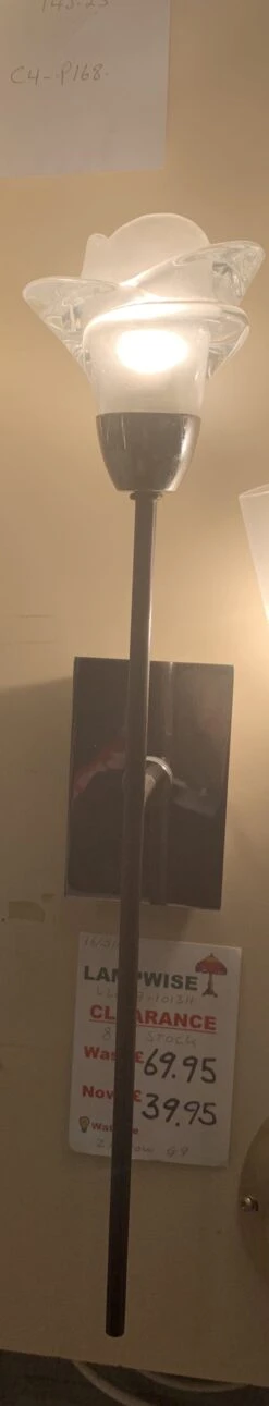 NEWTRA 101311 Single Stem Wall Light, In Brown Finish With A Chrome Backplate