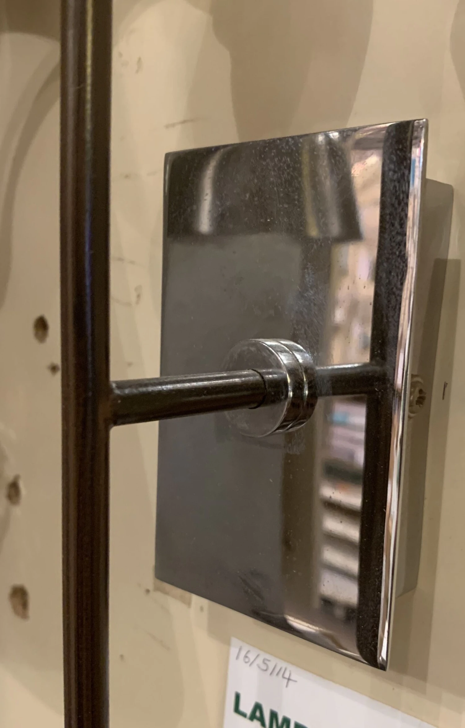 NEWTRA 101311 Single Stem Wall Light, In Brown Finish With A Chrome Backplate 5 NEWTRA 101311 Single Stem Wall Light, In Brown Finish With A Chrome Backplate - Image 3