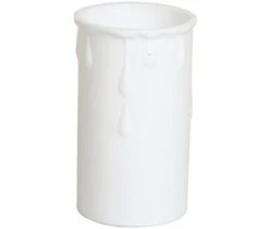 White 37 X 70 Mm Candle Drip Plastic Cover