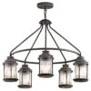 Kichler KL/ASHLANDBAY/5P Ashlandbay Weathered Zinc 5 Light Outdoor Chandelier Light 2 Kichler KL/ASHLANDBAY/5P Ashlandbay Weathered Zinc 5 Light Outdoor Chandelier Light -Philips Shop k k l klashlandbay5p