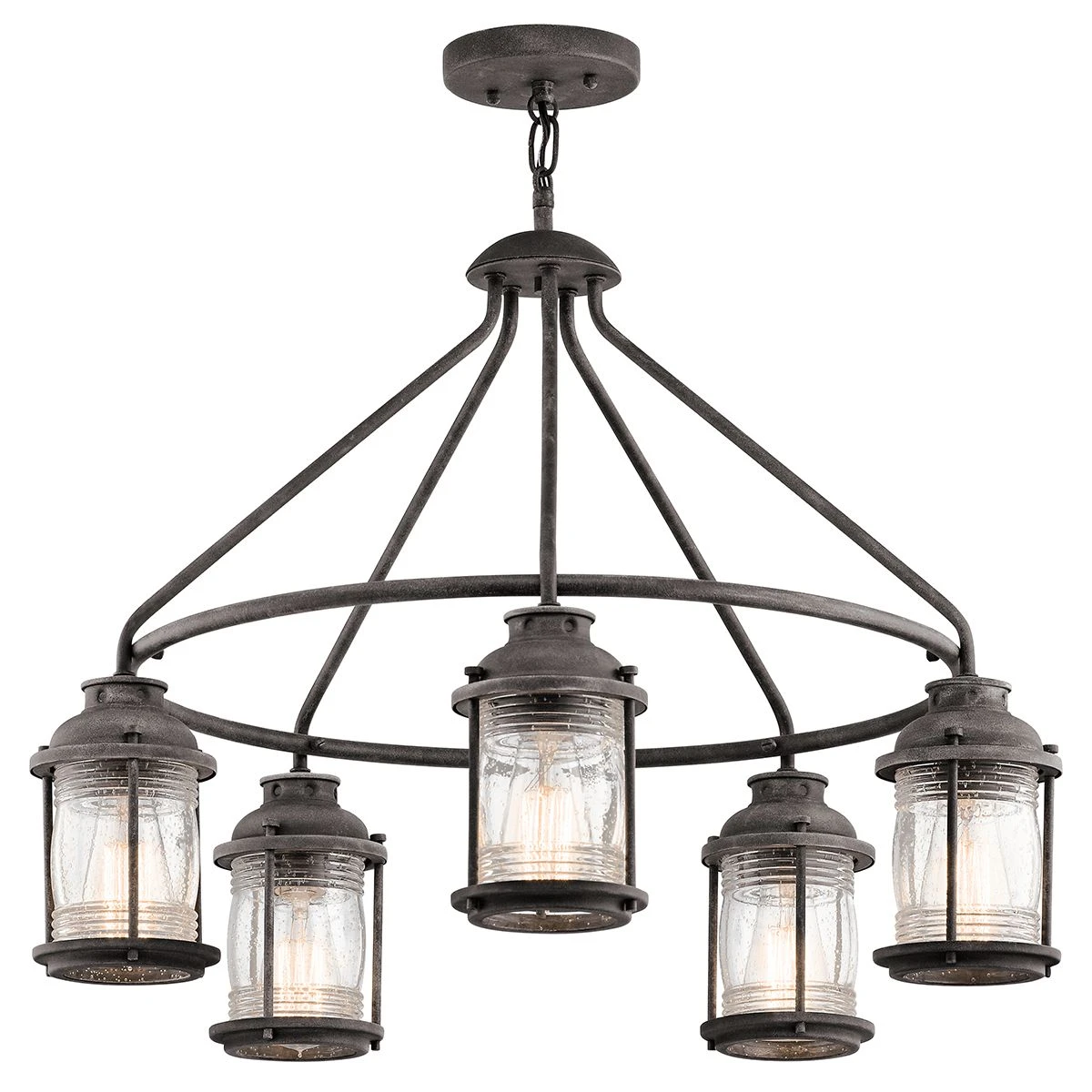 Kichler KL/ASHLANDBAY/5P Ashlandbay Weathered Zinc 5 Light Outdoor Chandelier Light 3 Kichler KL/ASHLANDBAY/5P Ashlandbay Weathered Zinc 5 Light Outdoor Chandelier Light