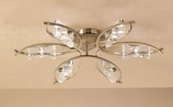 Mantra M0886AB Kromo Ceiling 6 Light G9, Antique Brass