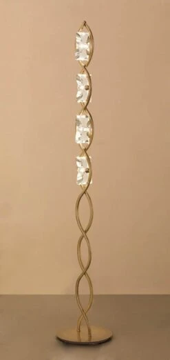 Mantra M0898AB Kromo Floor Lamp 4 Light G9, Antique Brass