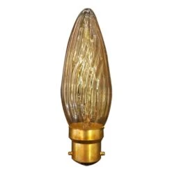 Lampwise 55W 240V BC/B22 Twisted Gold 40mm Lantern Light Bulb