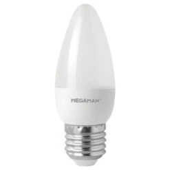 Megaman 5W 230V ES/E27 Cool White 4000K Dimmable LED Candle Light Bulb