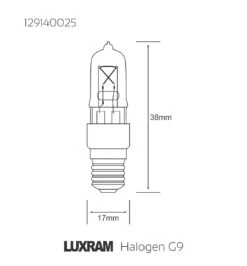 Luxram Halogen G9 60W 240V SES E14 3000K Clear Capsule Bulb -Philips Shop l l d ld 129140025 1 1