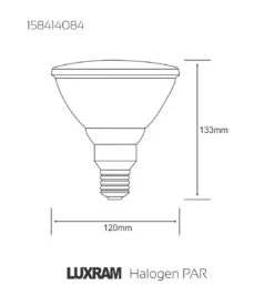 Luxram 80W 240V ES/E27 38° PAR38 Halogen Aluminum Green -Philips Shop l l d ld 158414084