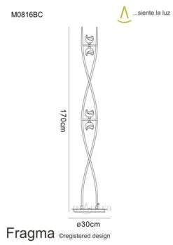 Mantra M0816BC Fragma 170cm Black Chrome Floor Lamp 6 Mantra M0816BC Fragma 170cm Black Chrome Floor Lamp -Philips Shop l l d ld m0816bc