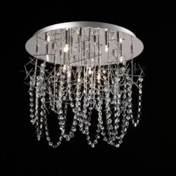 Diyas IL30542 Lexi Polished Chrome/Crystal 10 Light Ceiling Light