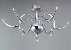 Diyas IL30140 Llamas Polished Chrome 9 Light Ceiling Light