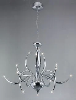 Diyas IL30141 Llamas Polished Chrome 15 Light Pendant Light