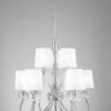 Mantra M4630 Loewe 2 Tier Pendant 6+3 Light E14, Polished Chrome With White Shades -Philips Shop l l o loewe m4630