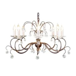 Elstead LUN8 BRONZE Lunetta 8lt Chandelier Bronze
