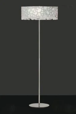 Mantra M1368 Lupin Floor Lamp 4 Light E27, Gloss White/White Acrylic/Polished Chrome