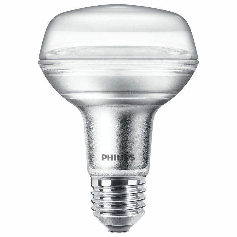 Philips LED 8W = 100W ES/E27 R80 Glass Reflector Spot Lamp, Warm White (non-dimmable) 4 Philips LED 8W = 100W ES/E27 R80 Glass Reflector Spot Lamp, Warm White (non-dimmable) - Image 2