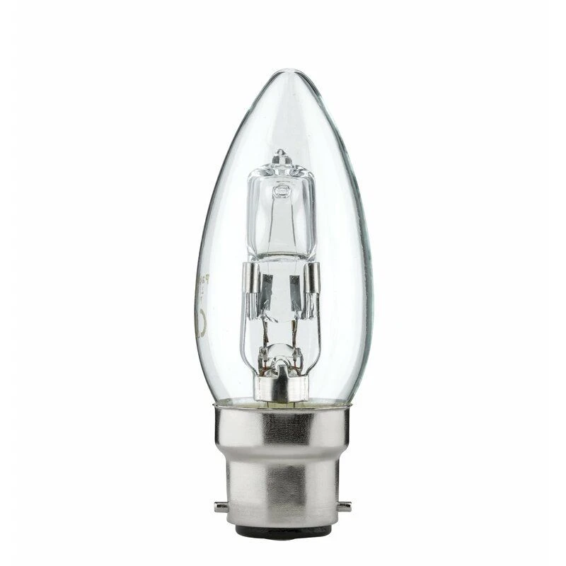 Luminizer 42W = 55W BC/B22 Clear Candle Halogen Lamp - Warm White / Dimmable 3 Luminizer 42W = 55W BC/B22 Clear Candle Halogen Lamp - Warm White / Dimmable