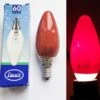 Leuci 60W 230V SES E14 Incandescent Red Coloured Candle Light Bulb -Philips Shop leuci red candle ses e14