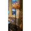 Interiors 1900 Large Stained Glass Floor Lamp Extremely Rare PURPLE GREEN & AMBER -Philips Shop m m a main 1 2