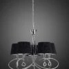 Mantra M1641/BS Mara Pendant 5 Light E14, Polished Chrome With Black Shades -Philips Shop m m a mara m1641 bs