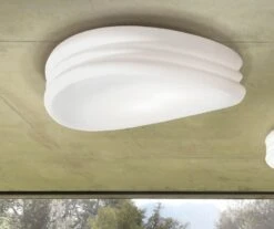 Mantra M3623 Mediterraneo Ceiling/Wall 3 Light E27 Large, Frosted White Glass