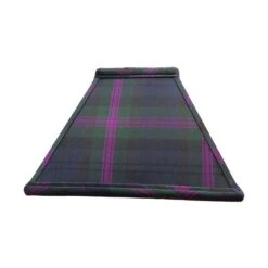 Interiors 1900 Rochamp Alice 9in Baird Purple Tartan Square Silk Shade