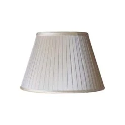 Interiors 1900 Rochamp Alexandra 10in Oyster Round Empire Pleat Silk Shade