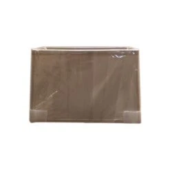 Interiors 1900 Rochamp Chapelle 17in Rectangular Beige Silk Shade